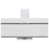vidaXL RGB Dunstabzugshaube LED 90 cm Edelstahl und Hartglas