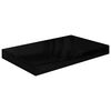 vidaXL Schweberegale 4 Stk. Hochglanz-Schwarz 40x23x3,8 cm MDF