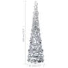 vidaXL Künstlicher Pop-Up-Weihnachtsbaum Silber 180 cm PET