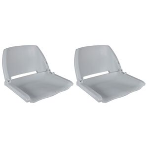 vidaXL Bootssitze 2 Stk. Klappbare R&uuml;ckenlehne ohne Kissen 41x51x48 cm