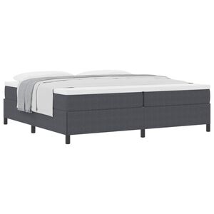vidaXL Boxspringbett Dunkelgrau 200 x 200 cm Samt