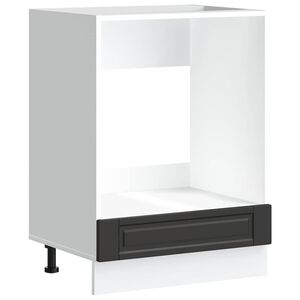 vidaXL Herdumbauschrank Porto Schwarz Holzwerkstoff