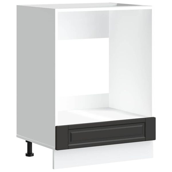 vidaXL Herdumbauschrank Porto Schwarz Holzwerkstoff