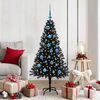 vidaXL Weihnachtsbaum mit 150 LEDs mit St&auml;nder Schwarz 150 cm PVC