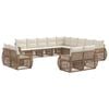 vidaXL Gartensofa-set 13 pcs Beige und Cremewei&szlig; Poly-Rattan