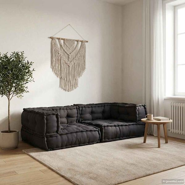 vidaXL 2-Sitzer-Modulsofa Anthrazit 140x70x36 cm Stoff