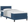 vidaXL Boxspringbett mit Matratze mit Kopfteil Blau 100 x 200 cm Stoff