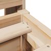 vidaXL Massivholzbett ohne Matratze 135x190 cm Kiefernholz