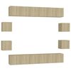 vidaXL 10-tlg. TV-Schrank-Set Sonoma-Eiche Holzwerkstoff