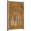 vidaXL Gartentor 100x125 cm Cortenstahl Gras-Design
