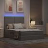 vidaXL Bett mit Stauraum und LED mit LED Taupe 140 x 190 cm Polyester