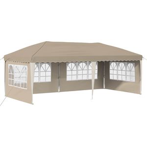 vidaXL Pop-up Partyzelt 575 x 289 x 245 cm Creme
