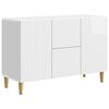 vidaXL Sideboard Hochglanz Wei&szlig; 89 x 34,5 x 60 cm Holzwerkstoff