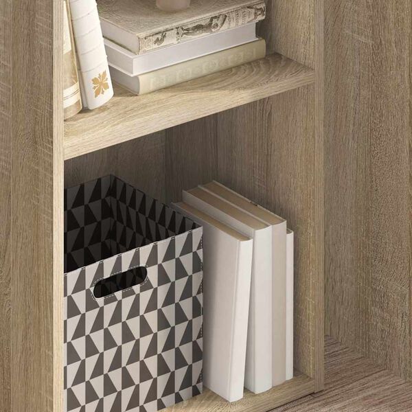 vidaXL Bücherregal 2 Fächer Sonoma-Eiche 40x30x76,5 cm Holzwerkstoff