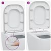 vidaXL Toilettensitz Wei&szlig; 47,5 x 35 x 3,6 cm Duroplast