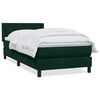 vidaXL Boxspringbett mit Matratze Dunkelgr&uuml;n 90x210 cm Samt
