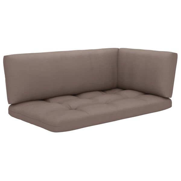 vidaXL Outdoor-Ecksofa Paletten Kiefernholz Impr&auml;gniert Grau
