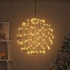 vidaXL Ball mit 160 LEDs Warmwei&szlig; 50,5 x 50,5 x 52 cm Metall