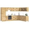 vidaXL Schrank mit Schubladen 14 pcs Honig Massives Kiefernholz