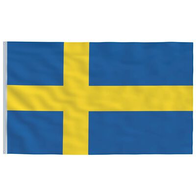 vidaXL Flagge Schwedens und Mast Aluminium 4 m