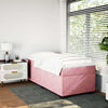 vidaXL Boxspringbett mit Matratze Rosa 90x200 cm Samt