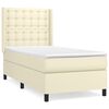 vidaXL Boxspringbett mit Matratze Creme 80x200 cm Kunstleder