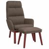 vidaXL Relaxsessel mit Hocker Taupe Stoff