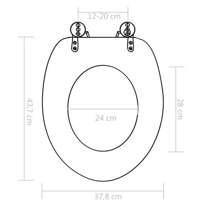 vidaXL Toilettensitze 2 Stk. mit Soft-Close-Deckel MDF Muschel-Design