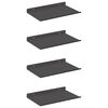 vidaXL Schwebendes Regal 4 pcs Schwarz 30 x 18 x 2,5 cm Stahl
