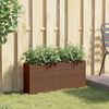 vidaXL Hochbeet mit 2 F&auml;chern Braun 90x20x40 cm Poly Rattan