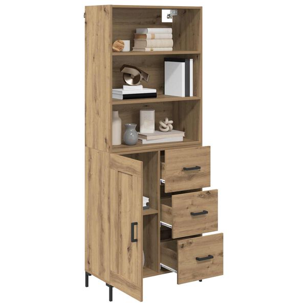 vidaXL Highboard Artisan-Eiche 69,5 x 34 x 180 cm Holzwerkstoff