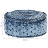 vidaXL Pouf mit Stickerei Rund Samt 60&times;25 cm Blau