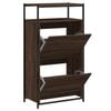 vidaXL Schuhschrank Braun Eichen-Optik 60x34x112 cm Holzwerkstoff