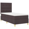 vidaXL Boxspringbett mit Matratze Dunkelbraun 90 x 200 cm Stoff