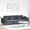 vidaXL Sofa mit Kissen Dunkelgrau 250 x 77 x 76 cm Samt