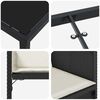 vidaXL Garten Essgruppe mit Kissen 9 pcs Schwarz Poly-Rattan