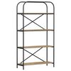 vidaXL B&uuml;cherregal 4 Ebenen 80 x 30 x 146 cm Holzwerkstoff