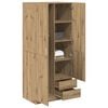 vidaXL Kleiderschrank Artisan-Eiche 80x52x180 cm Holzwerkstoff