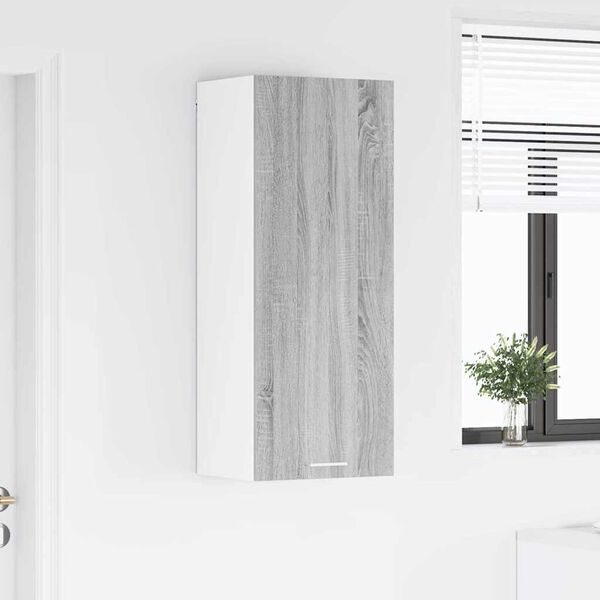 vidaXL H&auml;ngeschrank Riga Graues Sonoma 40 x 31 x 100 cm Holzwerkstoff