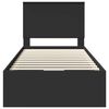 vidaXL Bettrahmen mit Schubladen Schwarz 90 x 200 cm Ingenieurs Holz