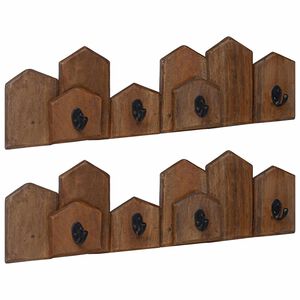 vidaXL Kleiderb&uuml;gel Braun 48 x 8 x 15 cm Massives Mahagoni Holz