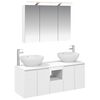 vidaXL Badezimmerschrank-Set 4 pcs Wei&szlig; Holzwerkstoff