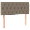 vidaXL Boxspringbett mit Matratze Taupe 90x190 cm Stoff
