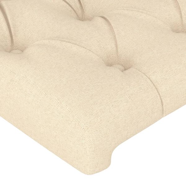 vidaXL Kopfteile Creme 144x7x78/88 cm Stoff