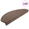 vidaXL Stufenmatten 20 Stk. 65x24x4 cm Kaffeebraun Halbrund Gro&szlig;