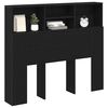 vidaXL Kopfteil Schrank Schwarz Eichen-Optik 120 x 19 x 103,5 cm