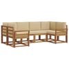 vidaXL Outdoor-Sofagarnitur 6 stk. Natur und Beige