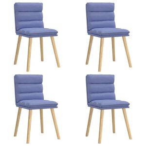 vidaXL Esszimmerst&uuml;hle 4 Stk. Jeansblau Stoff