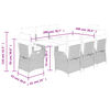 vidaXL 9-tlg. Garten-Essgruppe mit Kissen Braun Poly Rattan