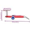 vidaXL Sonnenliege Klappbar mit Sonnenschutz und R&auml;dern Stahl Rot